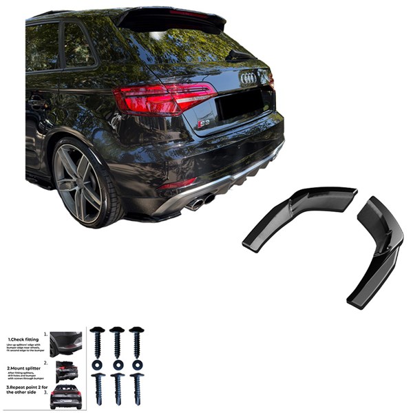 Bakre stötfångarskjol (Hörn) Audi S3 SB 8V FL 16-20 OneWay Bakre stötfångarskjol (Hörn) Audi S3 SB 8V FL 16-20 OneWay
