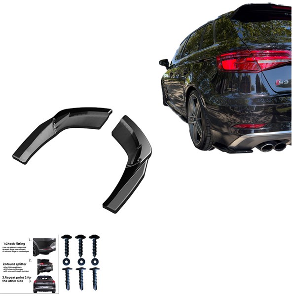 Bakre stötfångarskjol (Hörn) Audi S3 SB 8V FL 16-20 OneWay