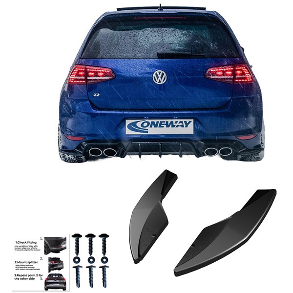 Bakre stötfångarskjol (Hörn) VW Golf VII HB R 13-16 OneWay
