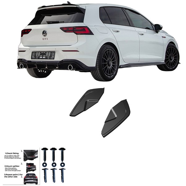 Bakre stötfångarskjol (Hörn) VW Golf VIII HB GTI 20- OneWay