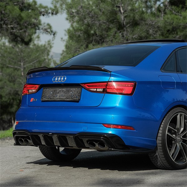 Bakre stötfångarskjol (Hörn) Audi S3 8V Sedan 13-16 Oneway OW RS1 OneWay