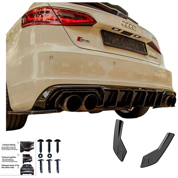 Bakre stötfångarskjol (Hörn) Audi S3 8V SB 13-16 Oneway OW RS1104 OneWay Bakre stötfångarskjol (Hörn) Audi S3 8V SB 13-16 Oneway OW RS1104 OneWay