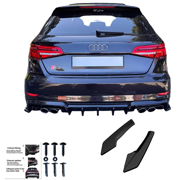 Bakre stötfångarskjol (Hörn) Audi S3 SB 8V FL 16-20 Oneway OW RS1 OneWay Bakre stötfångarskjol (Hörn) Audi S3 SB 8V FL 16-20 Oneway OW RS1 OneWay