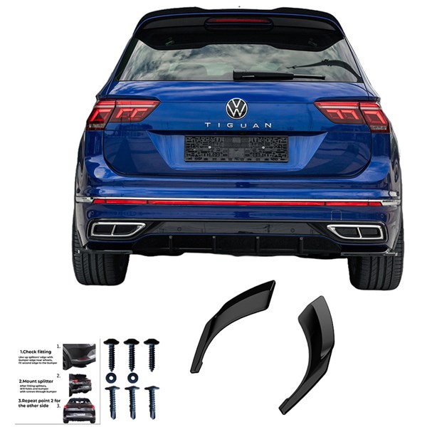 Bakre stötfångarskjol (Hörn) VW Tiguan II RLine FL 20-24 OneWay