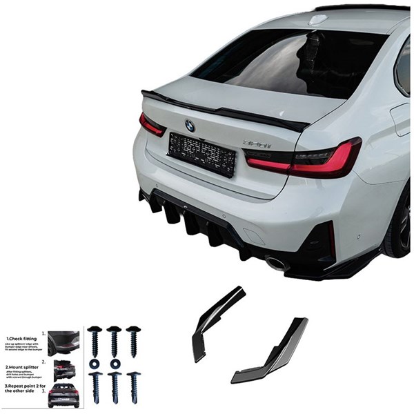 Bakre stötfångarskjol (Hörn) BMW 3 G20/G21 MPack FL 22- Oneway OW OneWay Bakre stötfångarskjol (Hörn) BMW 3 G20/G21 MPack FL 22- Oneway OW OneWay