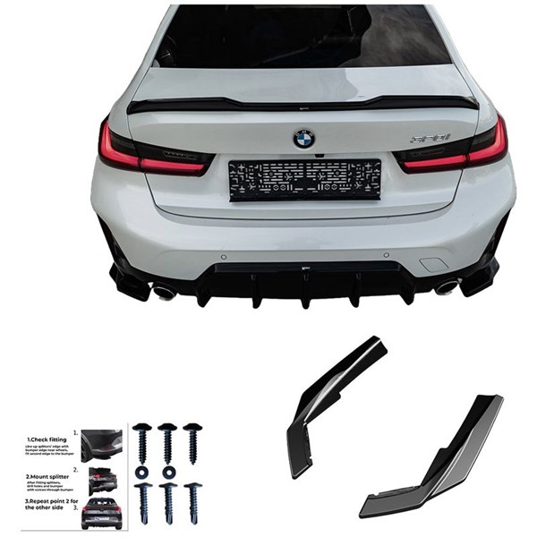 Bakre stötfångarskjol (Hörn) BMW 3 G20/G21 MPack FL 22- Oneway OW OneWay Bakre stötfångarskjol (Hörn) BMW 3 G20/G21 MPack FL 22- Oneway OW OneWay