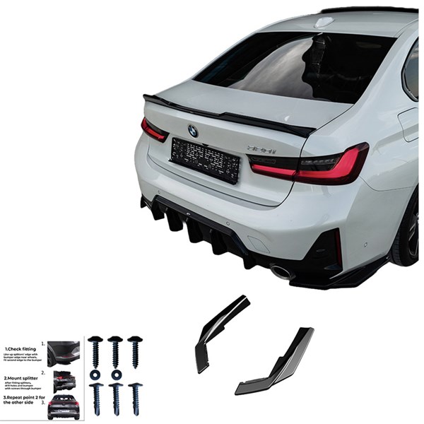 Bakre stötfångarskjol (Hörn) BMW 3 G20/G21 MPack FL 22- Oneway OW OneWay Bakre stötfångarskjol (Hörn) BMW 3 G20/G21 MPack FL 22- Oneway OW OneWay