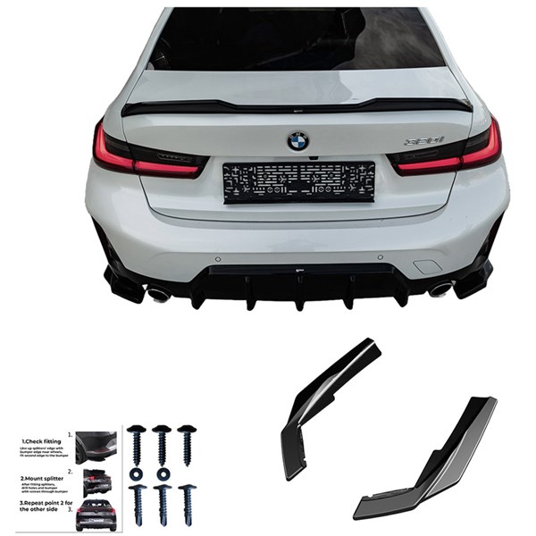 Bakre stötfångarskjol (Hörn) BMW 3 G20/G21 MPack FL 22- Oneway OW OneWay Bakre stötfångarskjol (Hörn) BMW 3 G20/G21 MPack FL 22- Oneway OW OneWay