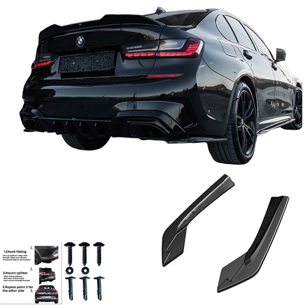 Bakre stötfångarskjol (Hörn) BMW 3 G20/G21 M-Pack 18-22 Oneway OW OneWay Bakre stötfångarskjol (Hörn) BMW 3 G20/G21 M-Pack 18-22 Oneway OW OneWay