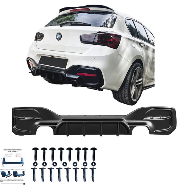 Bakre stötfångarkjol (Diffusor) BMW 1 F20/F21 FL MPwr 15-19 OneWay