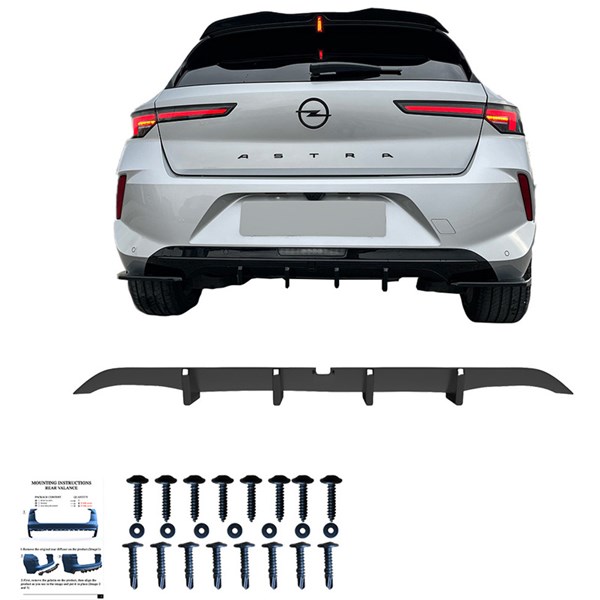 Bakre stötfångarkjol (Diffusor) Opel Astra L HB 2021- OneWay Bakre stötfångarkjol (Diffusor) Opel Astra L HB 2021- OneWay