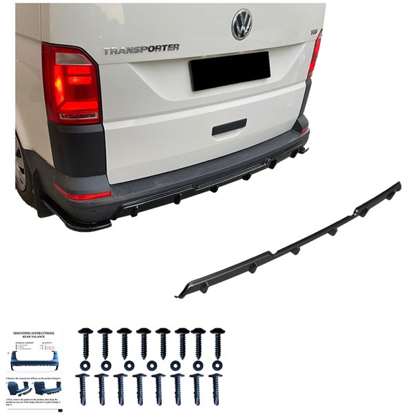 Bakre stötfångarkjol (Diffusor) VW Transportr T6/T6.1 15-22 OneWay Bakre stötfångarkjol (Diffusor) VW Transportr T6/T6.1 15-22 OneWay