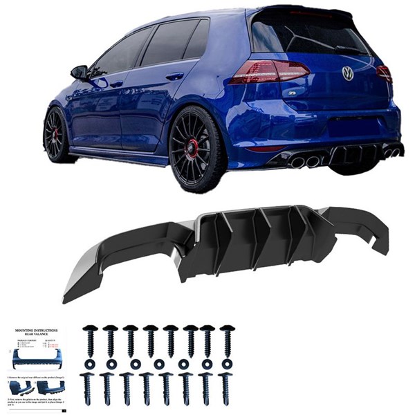 Bakre stötfångarkjol (Diffusor) VW Golf VII HB R 2013-2016 OneWay