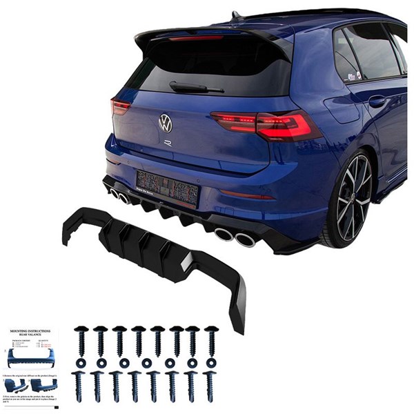 Bakre stötfångarkjol (Diffusor) VW Golf VIII HB R 2020- OneWay
