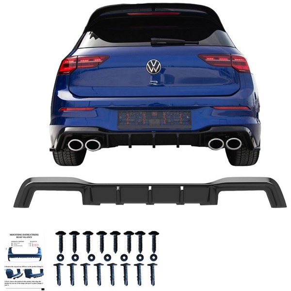 Bakre stötfångarkjol (Diffusor) VW Golf VIII HB R 2020- OneWay