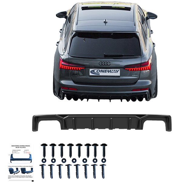 Bakre stötfångarkjol (Diffusor) Audi A6 SLine/S6 C8 2018- OneWay Bakre stötfångarkjol (Diffusor) Audi A6 SLine/S6 C8 2018- OneWay