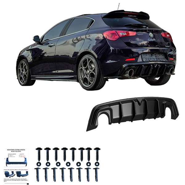 Bakre stötfångarkjol (Diffusor) Alfa Romeo Giulietta 10-20 Oneway OneWay