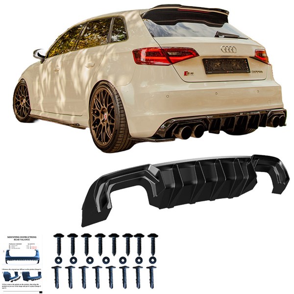 Bakre stötfångarkjol (Diffusor) Audi S3 SB 8V 2013-2016 Oneway OW OneWay Bakre stötfångarkjol (Diffusor) Audi S3 SB 8V 2013-2016 Oneway OW OneWay