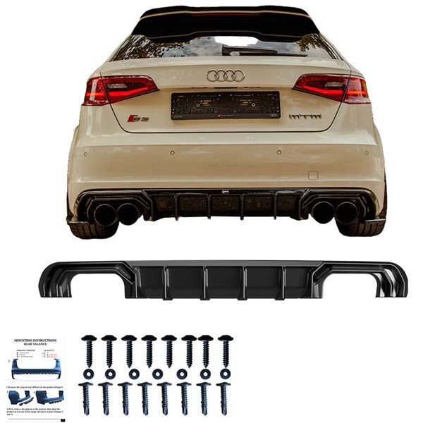 Bakre stötfångarkjol (Diffusor) Audi S3 SB 8V 2013-2016 Oneway OW OneWay Bakre stötfångarkjol (Diffusor) Audi S3 SB 8V 2013-2016 Oneway OW OneWay