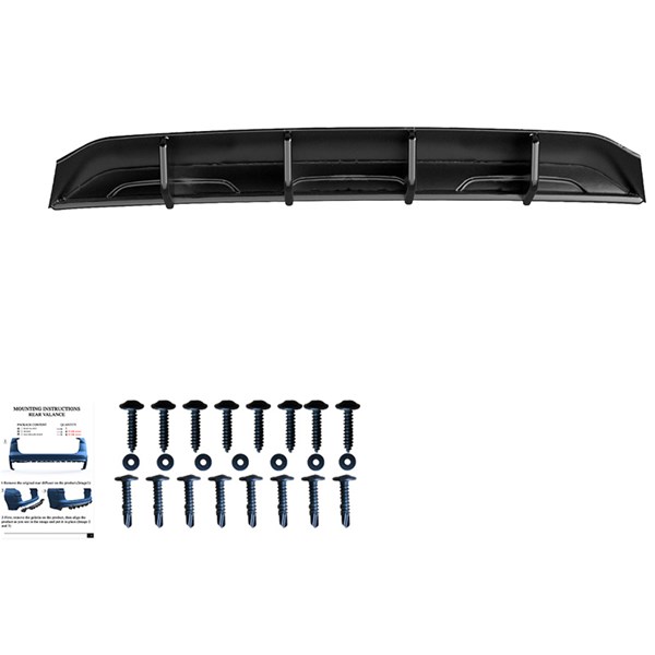 Bakre stötfångarkjol (Diffusor) VW Tiguan II RLine FL 20-24 OneWay