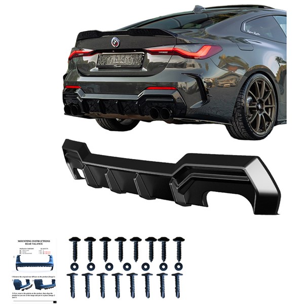 Bakre stötfångarkjol (Diffusor) BMW 4 G22/G23/M440i 20- OneWay