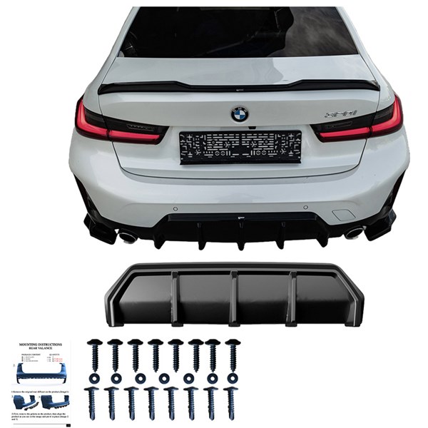 Bakre stötfångarkjol (Diffusor) BMW 3 G20/G21 MPack FL 22- OneWay Bakre stötfångarkjol (Diffusor) BMW 3 G20/G21 MPack FL 22- OneWay