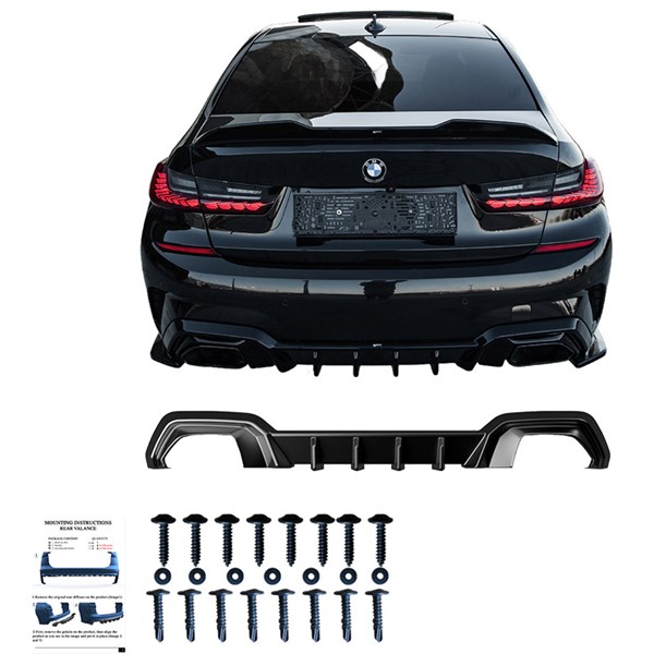 Bakre stötfångarkjol (Diffusor) BMW 3 G20/G21 M-Pack 18-22 OneWay Bakre stötfångarkjol (Diffusor) BMW 3 G20/G21 M-Pack 18-22 OneWay