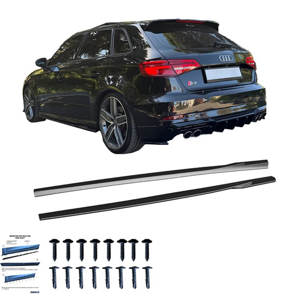 Sidokjolar Audi S3 8V/8V Facelift Sportback 2013-2020 OneWay