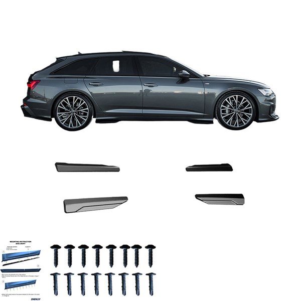 Sidokjolar Audi A6 S-Line/S C8 (Sedan/Avant) 2018- OneWay Sidokjolar Audi A6 S-Line/S C8 (Sedan/Avant) 2018- OneWay