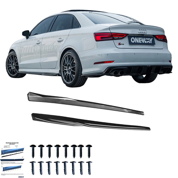 Sidokjolar Audi S3 8V/8V Facelift Sedan/Convert 2013-2020 OneWay