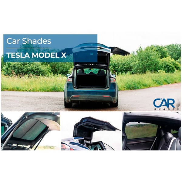 Solskydd Tesla Model X 5 doors, Bak Car Shades