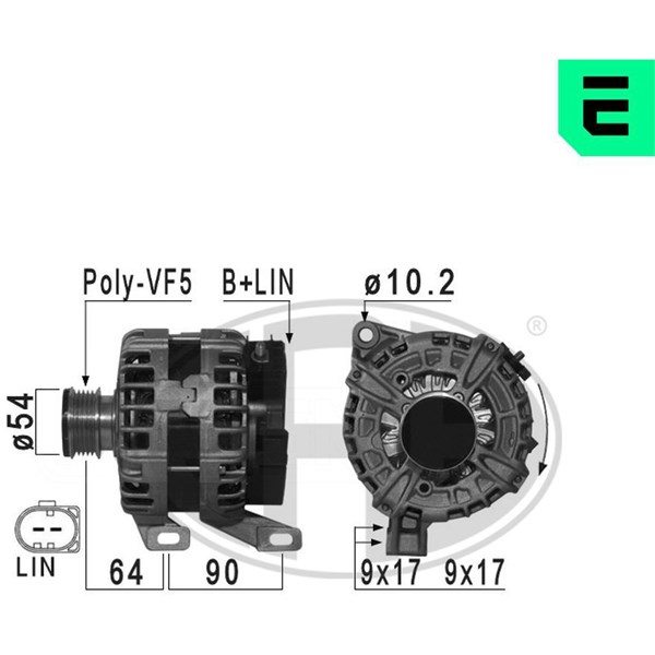 Generator 14V 180A