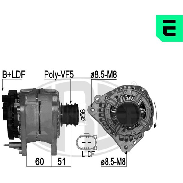 Generator 14V 90A