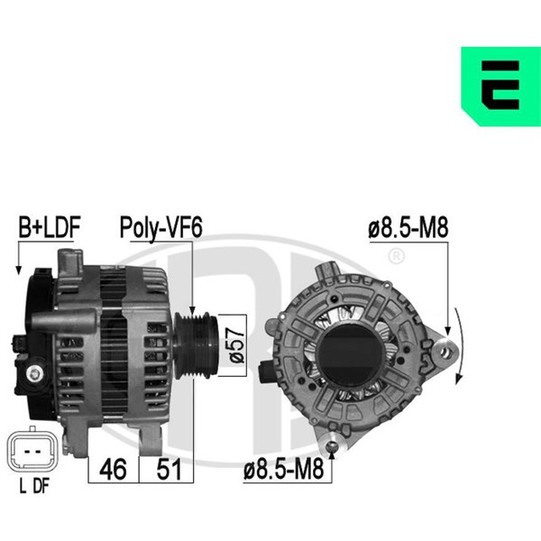 Generator 14V 180A