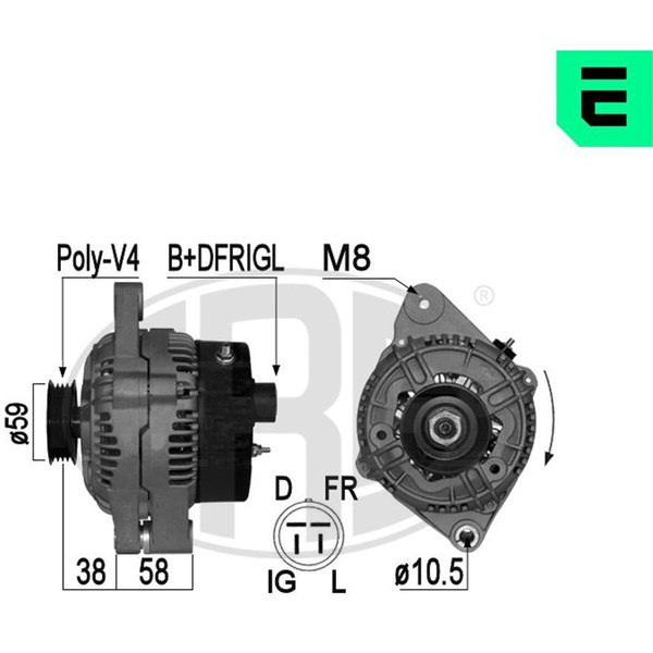 Generator 14V 75A