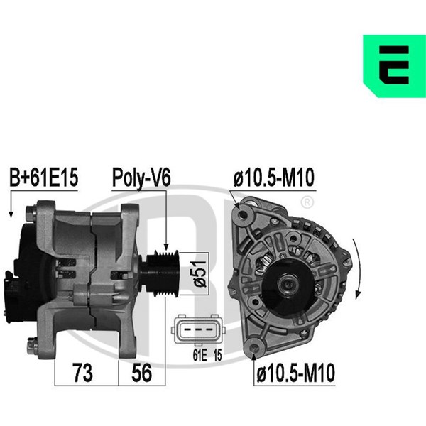 Generator 14V 90A