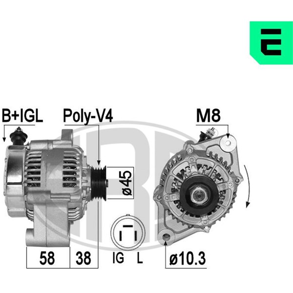 Generator 14V 45A