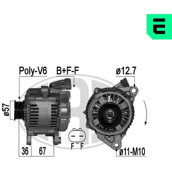 Generator 14V 136A