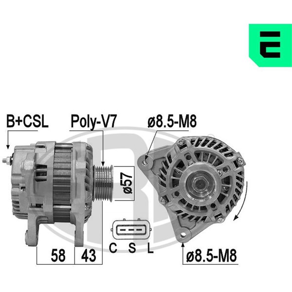Generator 14V 110A
