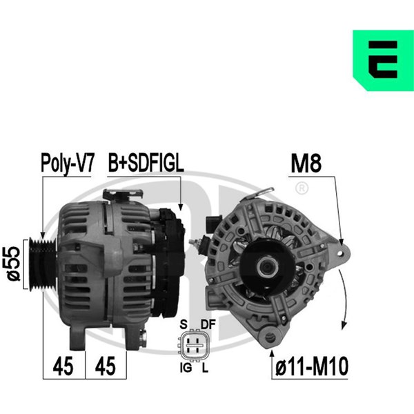 Generator 14V 100A