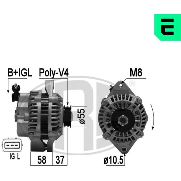 Generator 14V 75A