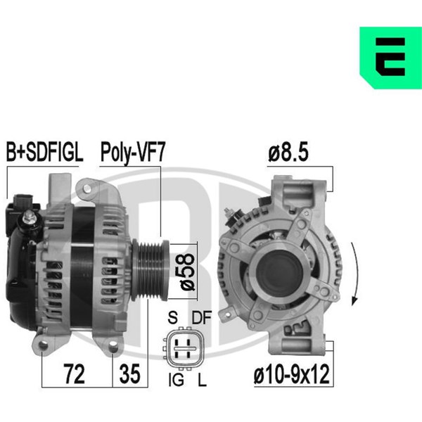 Generator 14V 100A