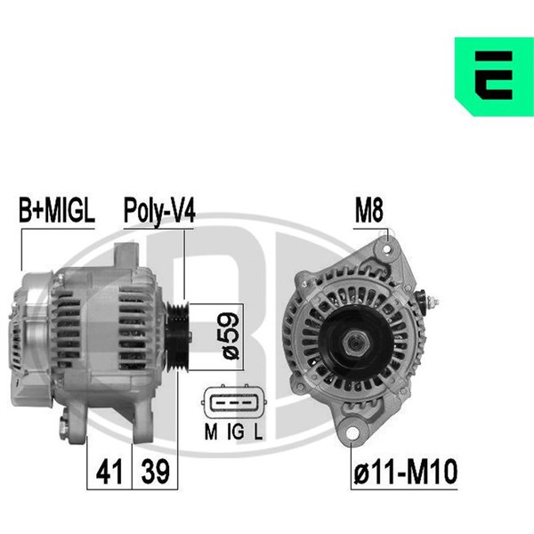 Generator 14V 80A