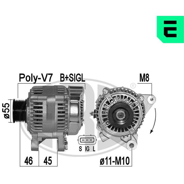 Generator 14V 90A
