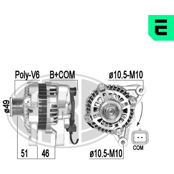 Generator 14V 80A