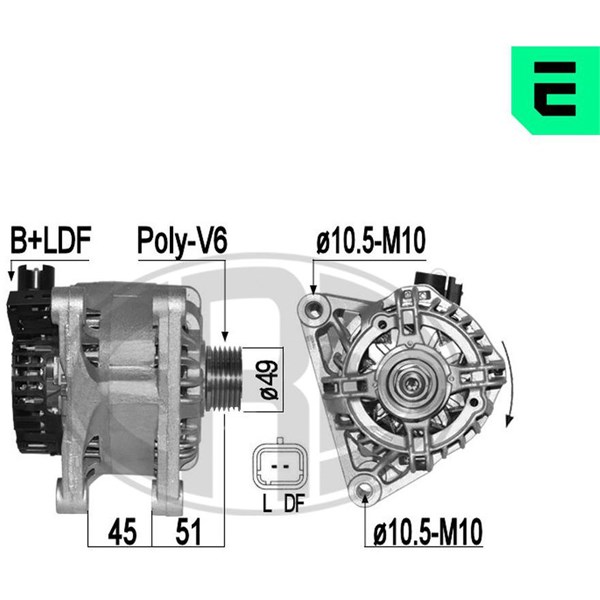 Generator 14V 90A