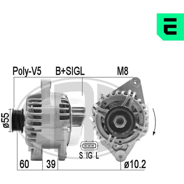 Generator 14V 80A