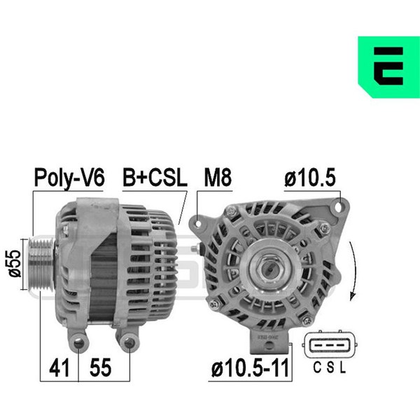Generator 14V 110A