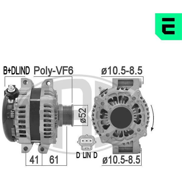Generator 14V 220A
