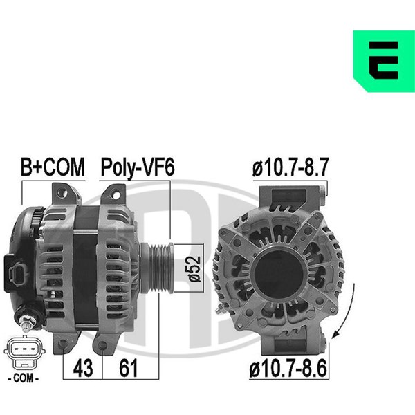 Generator 14V 210A